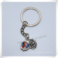 Small Religious Metal Rose with Images Key Chain, Catholic Rose Key Holder (IO-ck111)